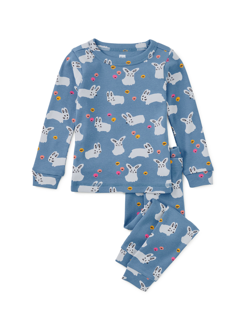 Goodnight Pajama Set in Bouncing Bunnies - View 2