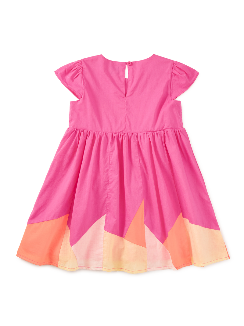 Cap Sleeve Jogakbo Dress in Astilbe Pink - View 2