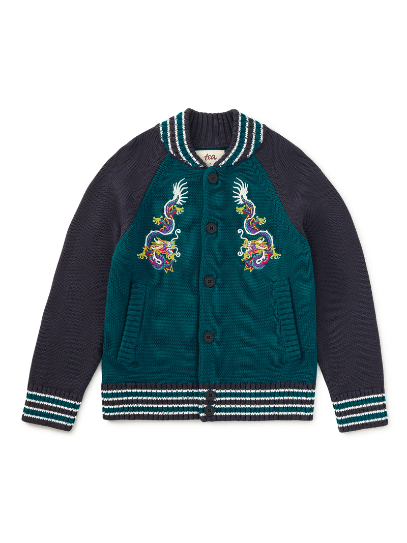 Dragon Bomber Sweater in Scuba - View 1