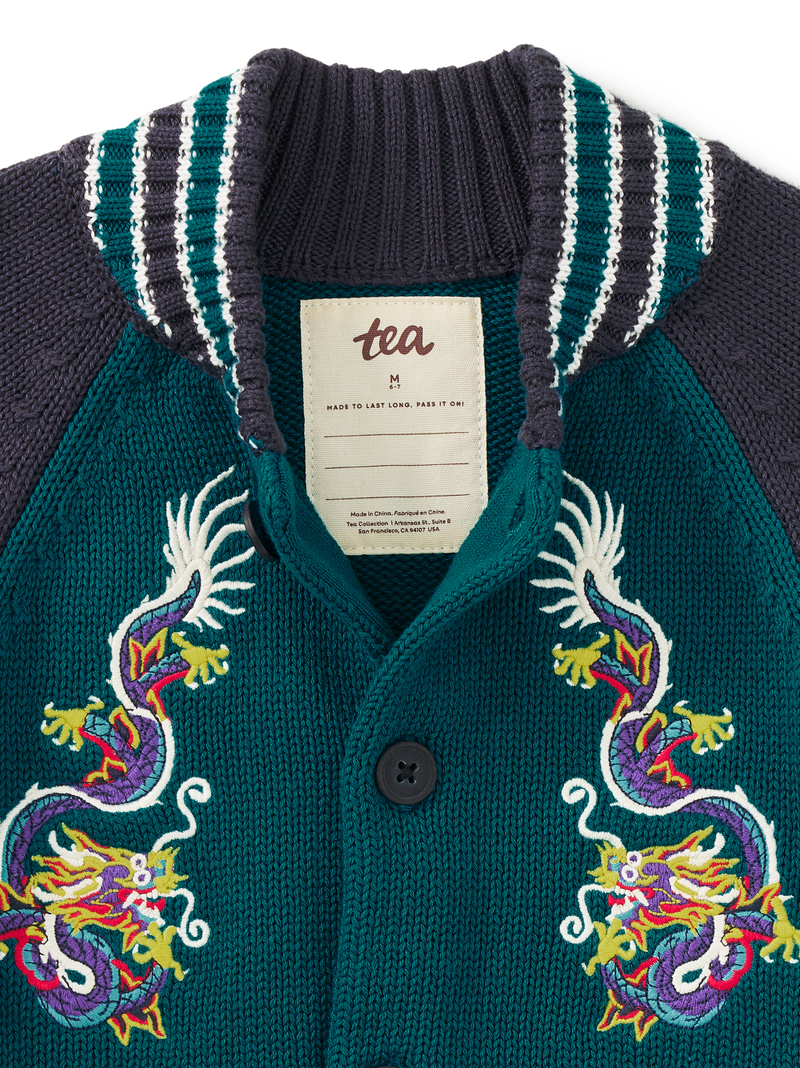 Dragon Bomber Sweater in Scuba - View 2