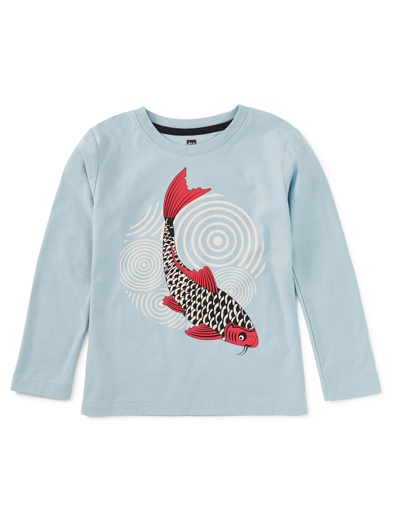 Koi Fish Graphic Tee in Sterling Blue - View 1