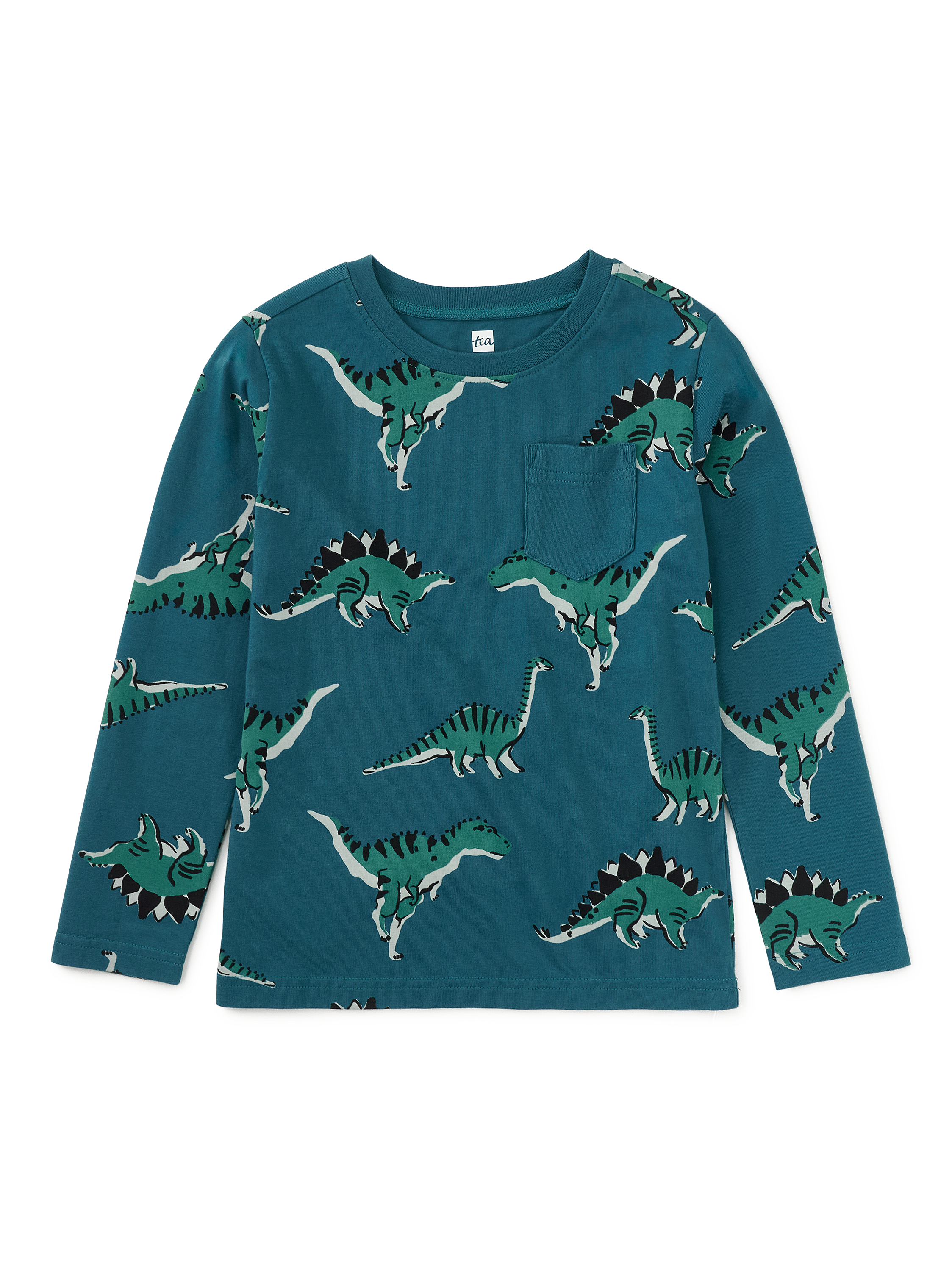 Long Sleeve Printed Pocket Tee