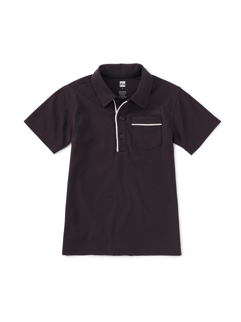 Piped Polo in Indigo - View 1