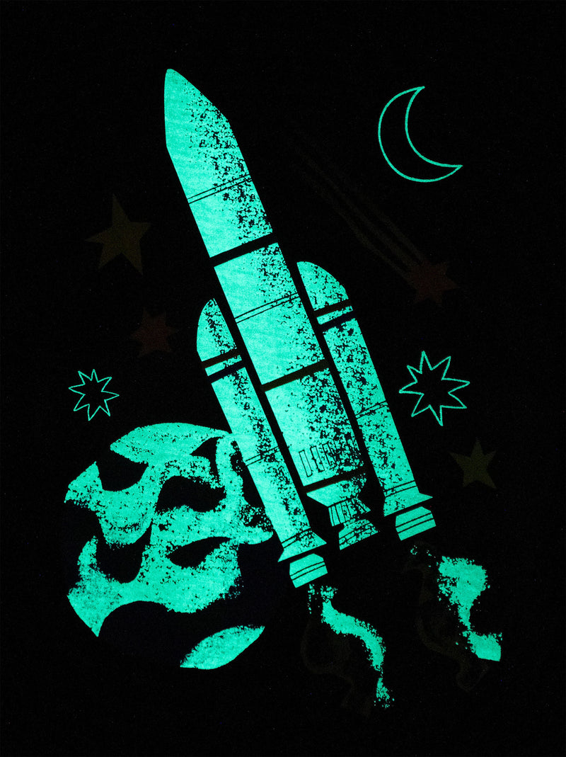 Glowing Rocket Graphic Tee in Pepper - View 2