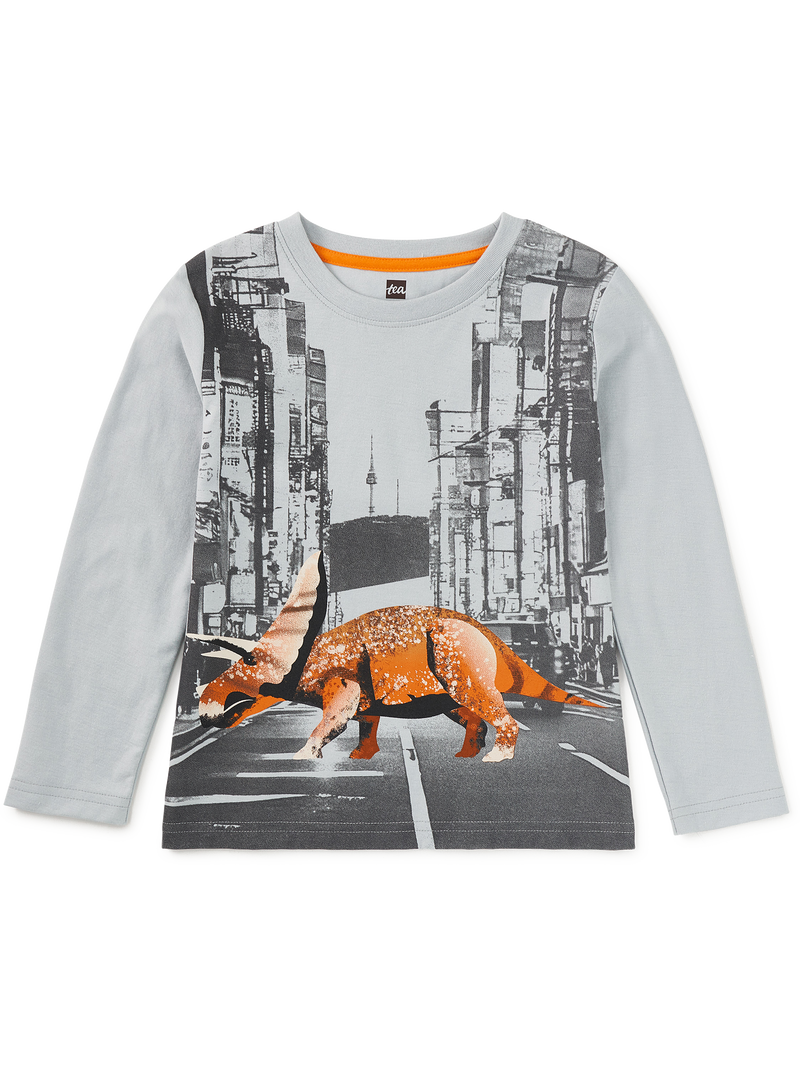 Dino In Seoul Graphic Tee in Pearl Blue - View 1