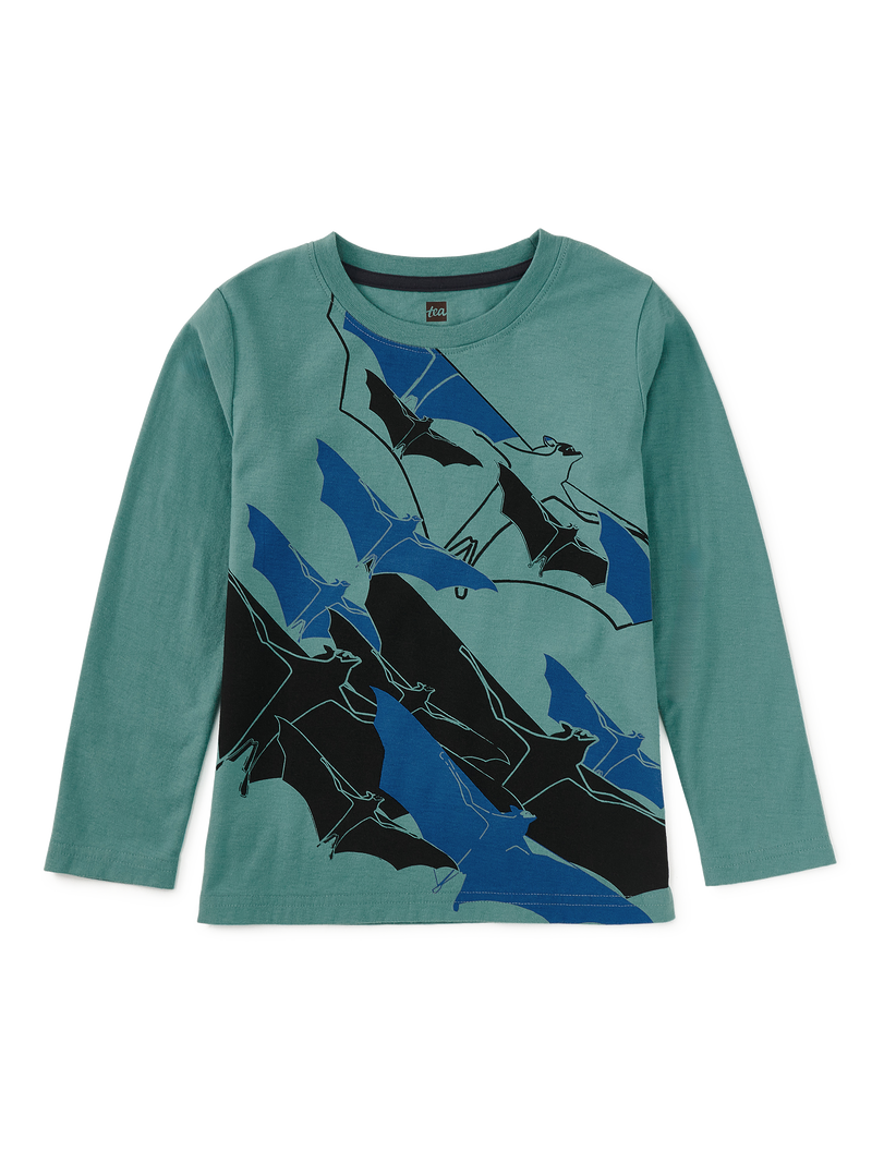 Bat Colony Graphic Tee in Blue Mineral - View 1