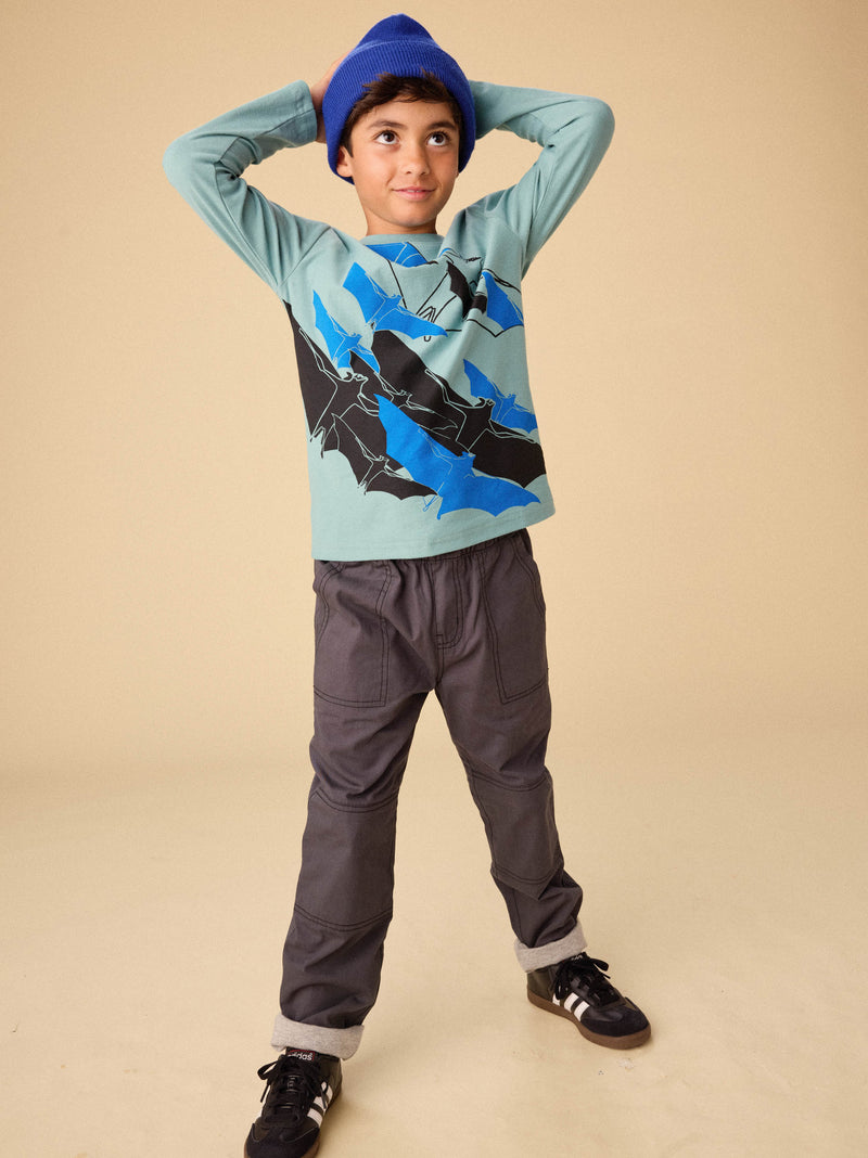 Bat Colony Graphic Tee in Blue Mineral - View 2