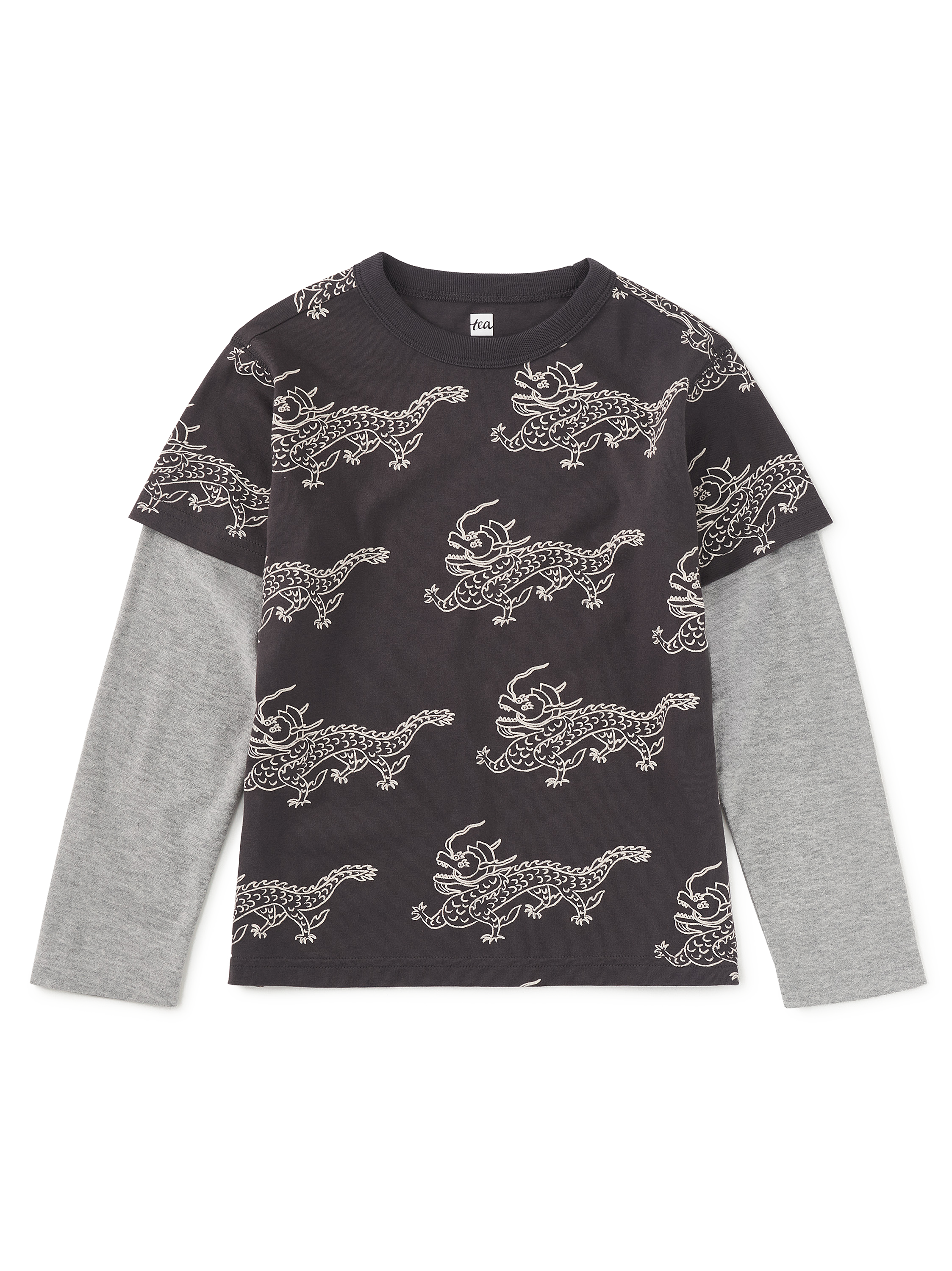 Printed Layered Sleeve Tee