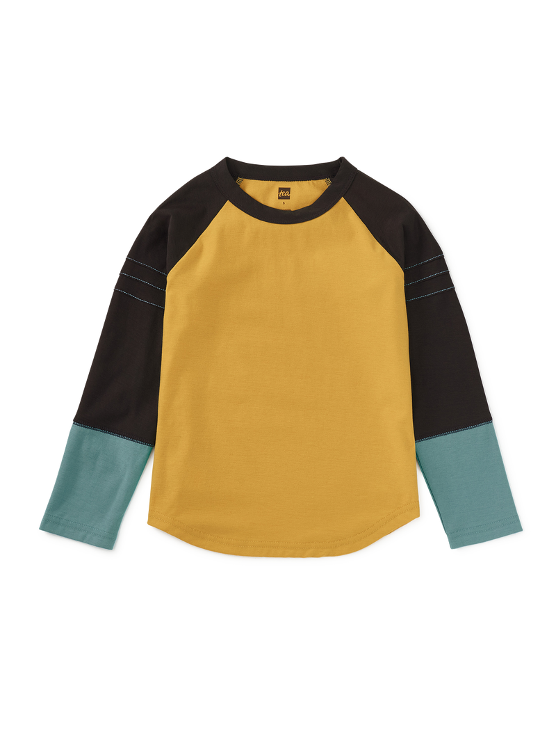 Explorer Colorblock Raglan Top in Acacia - View 1