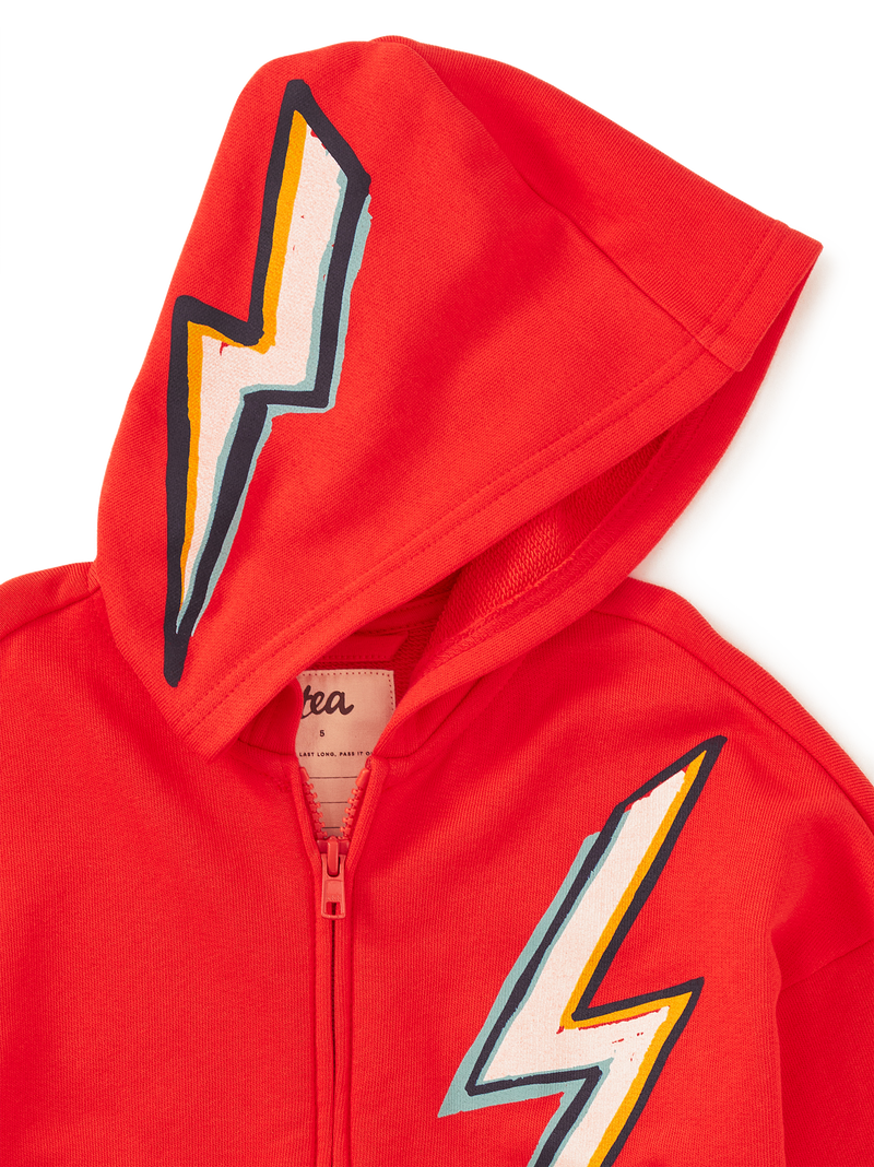 Lightning Bolt Easy Fit Hoodie in Ray - View 2