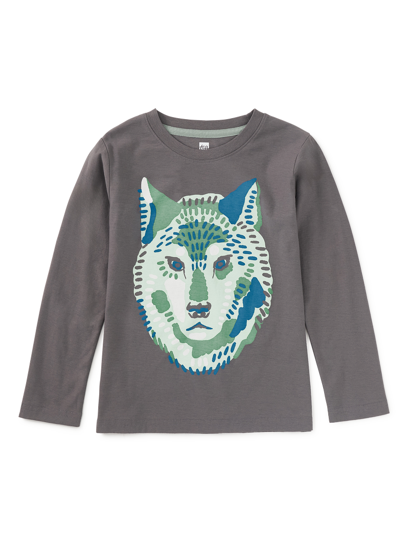 Wolf Graphic Tee in Thunder - View 1