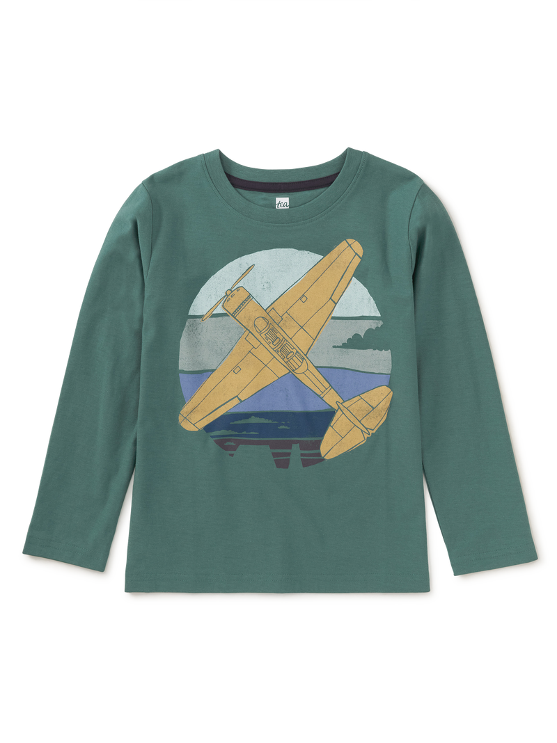 Airborne Adventure Graphic Tee in Botany Green - View 1