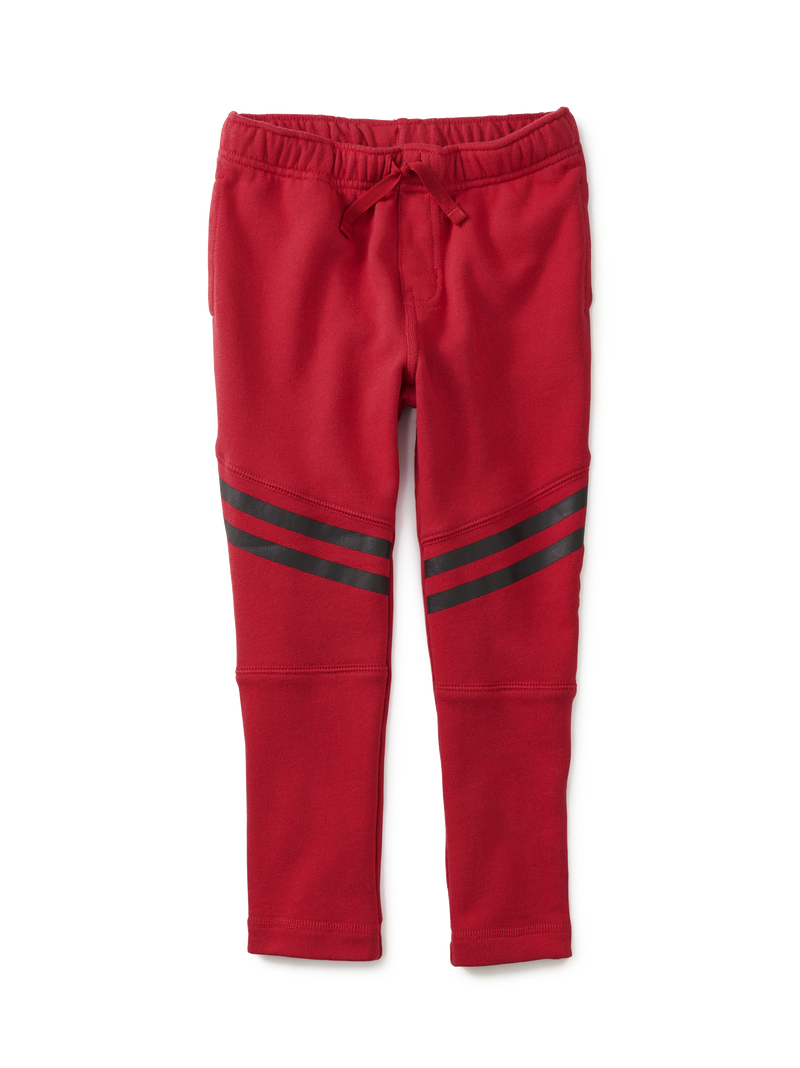 Speedy Striped Joggers in Red Wagon - View 1