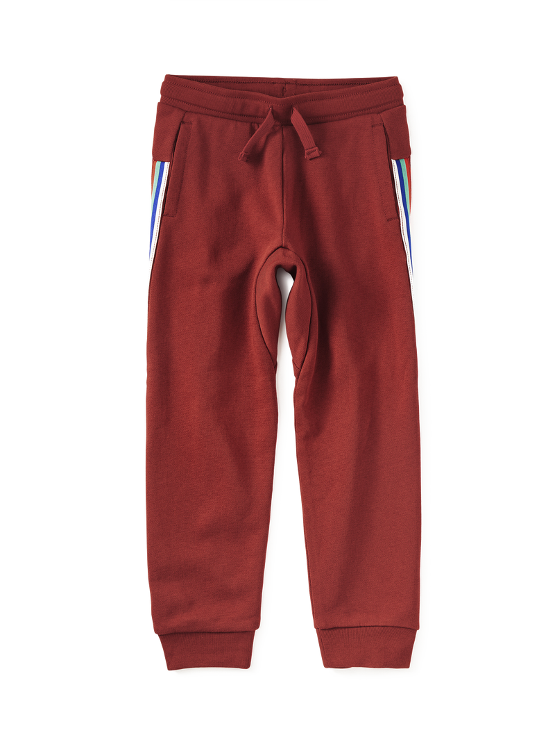 Stripe-Out Joggers in Dark Maple - View 2