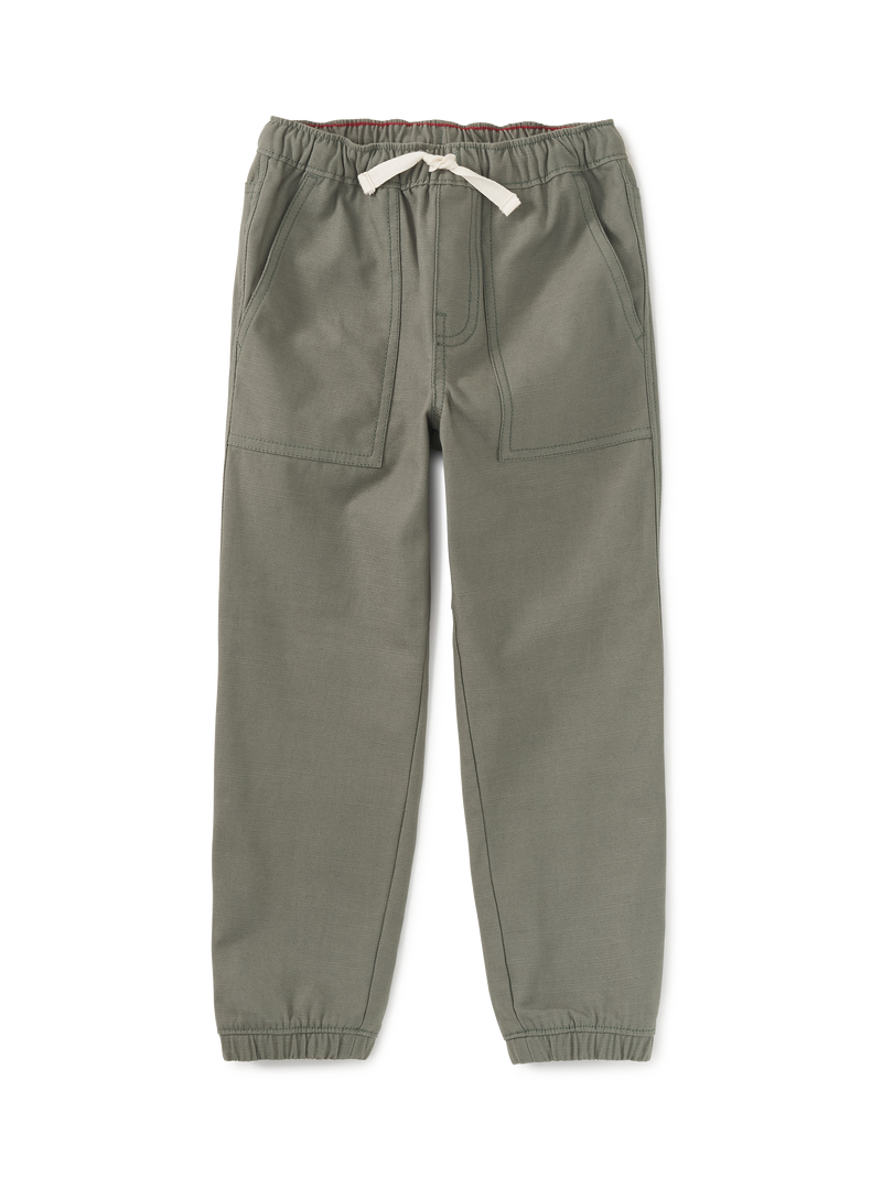 Game On Reverse Twill Joggers in Dried Rosemary - View 1