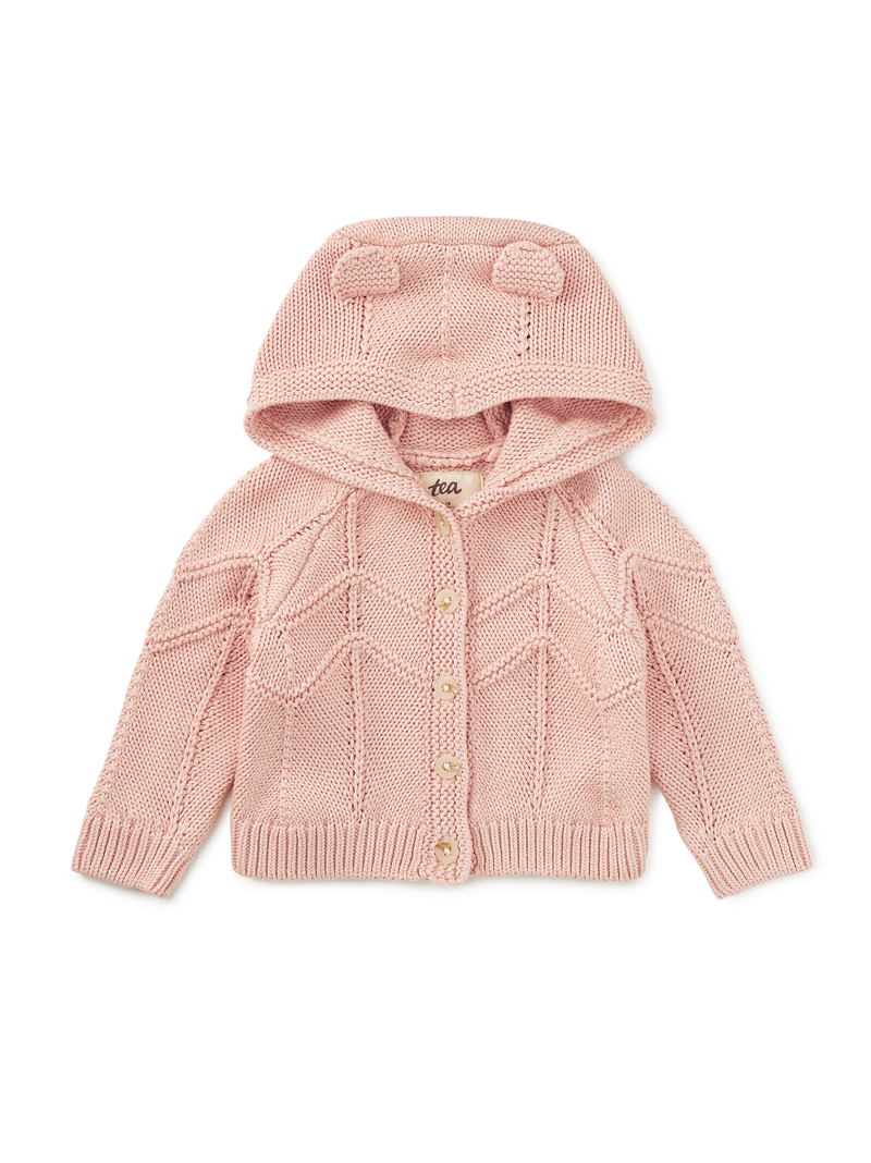 Creature Comfort Baby Cardigan in Rosada - View 1
