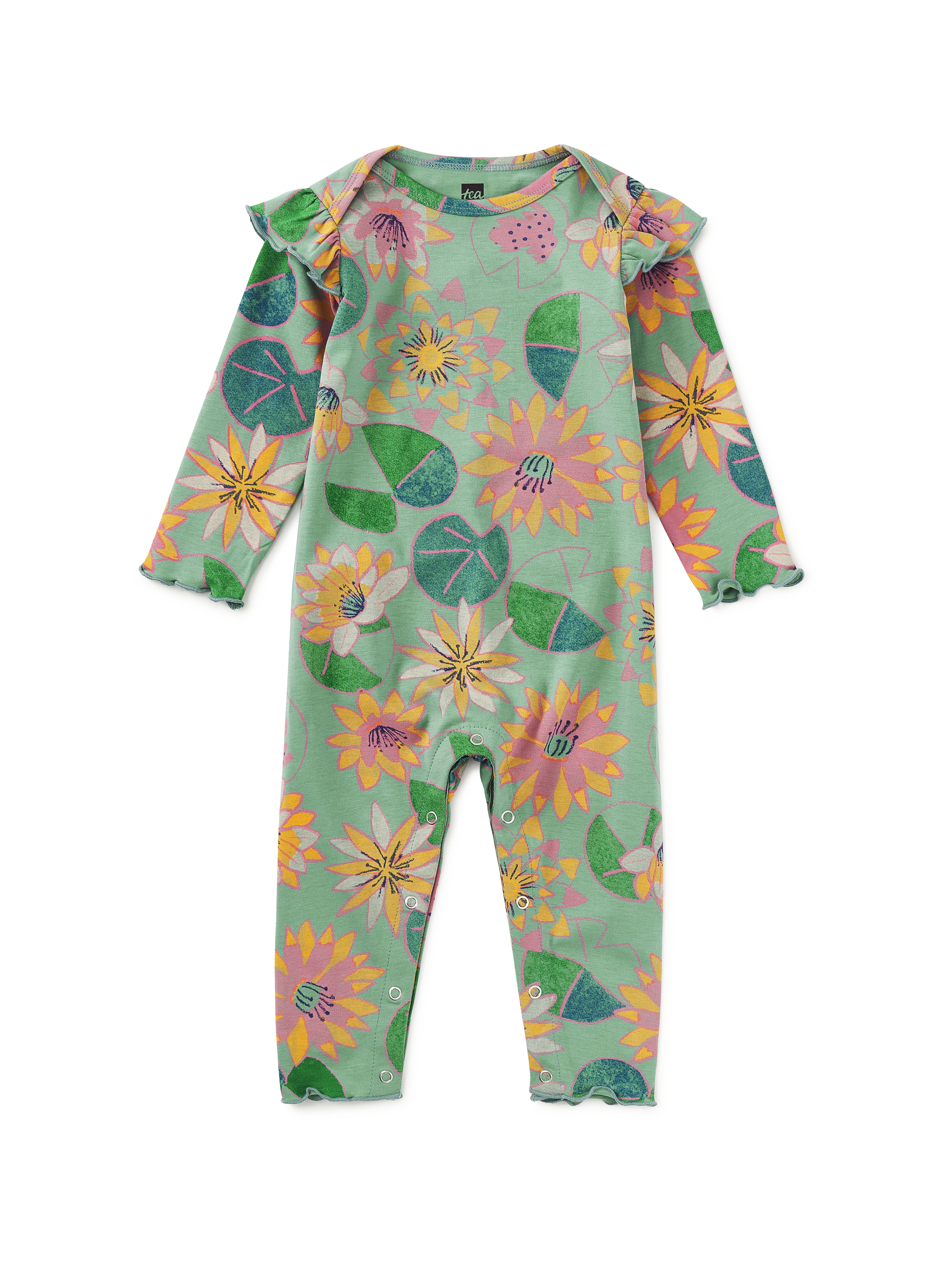 Ruffle Shoulder Baby Romper