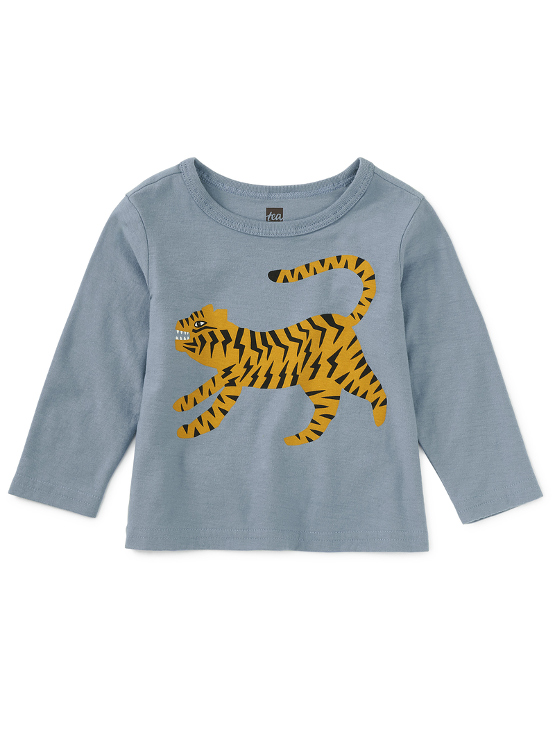 Tiger Cub Baby Graphic Tee in Blue Tide - View 1