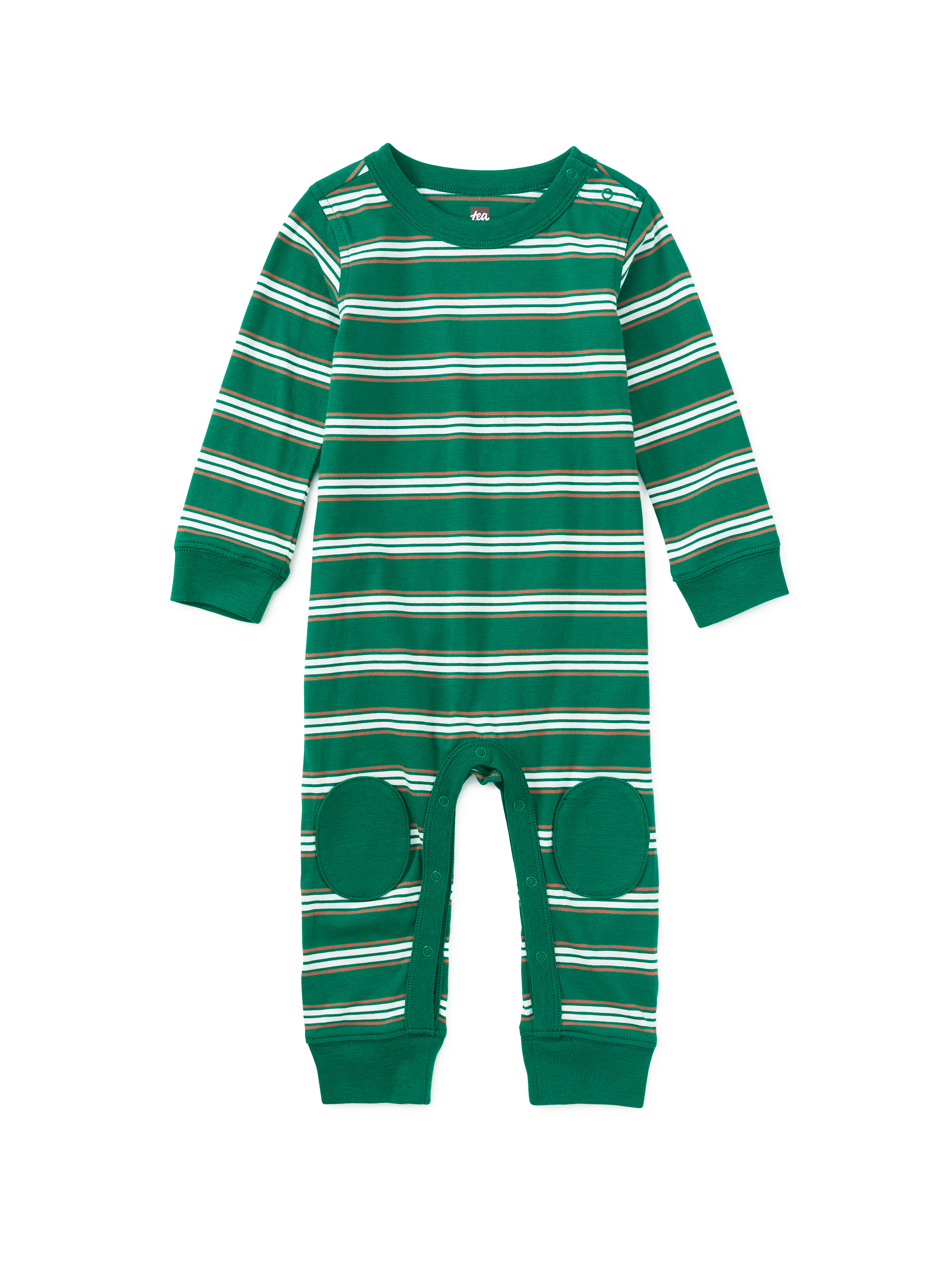 Stripe Knee Patch Baby Romper
