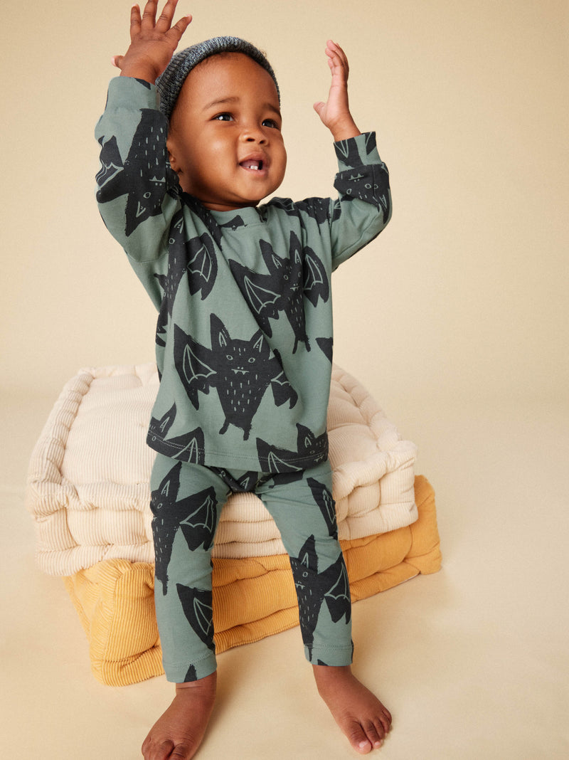 Two Piece Baby Play Set in Fly By Night Bats - View 2