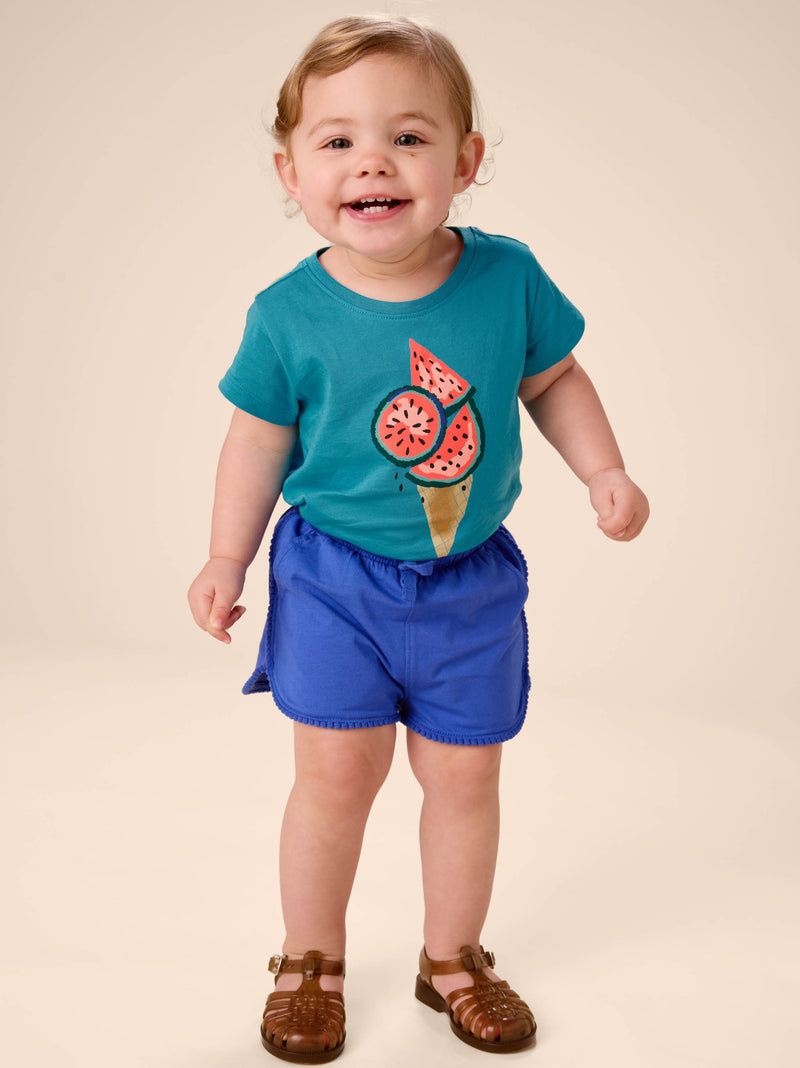 Watermelon Cone Graphic Tee in Bondi Blue - View 2
