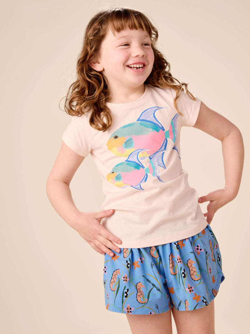 Queen Trigger Fish Graphic Tee in Creole Pink - View 2
