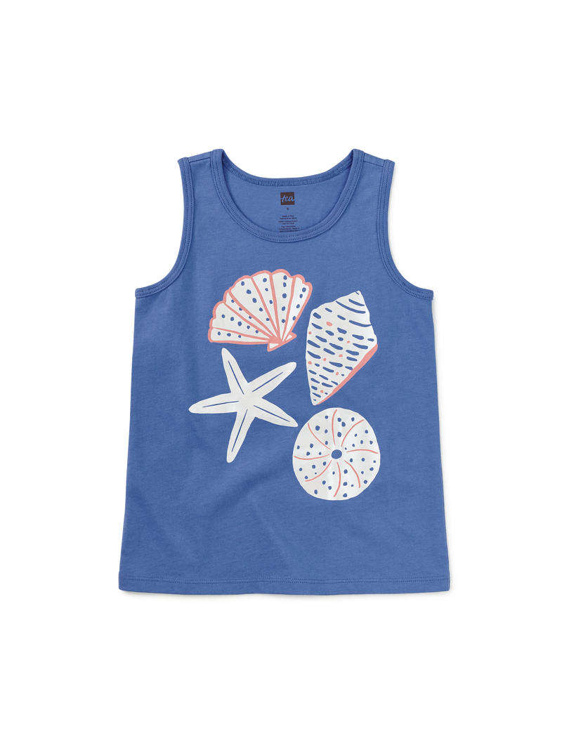 Shimmery Shells Tank Top in Blue Yarrow - View 1