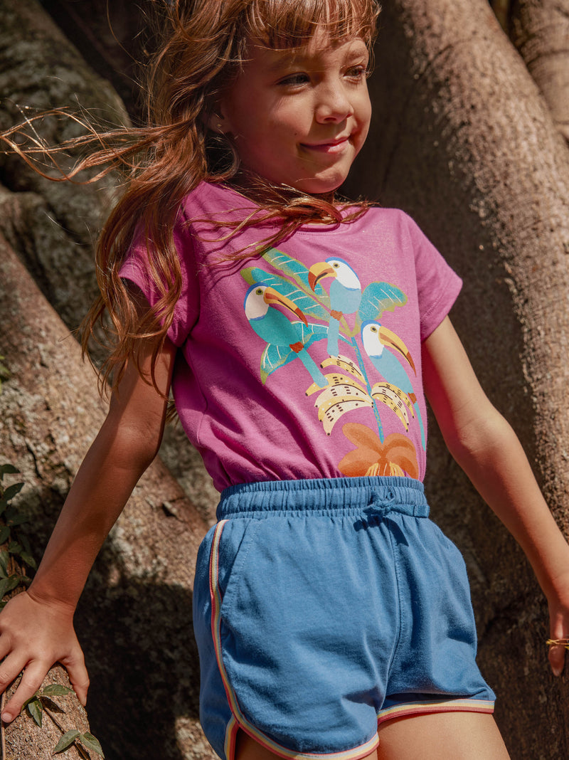 Toucan Tree Graphic Tee in Mulberry - View 2