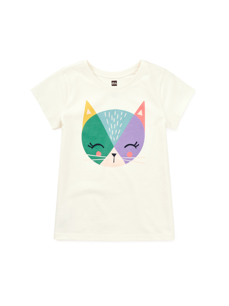 Rainbow Cat Graphic Tee in Chalk - View 1
