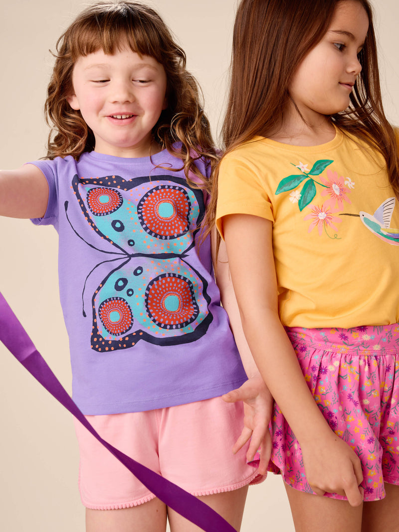 Kenyan Butterfly Graphic Tee in Paisley Purple - View 2
