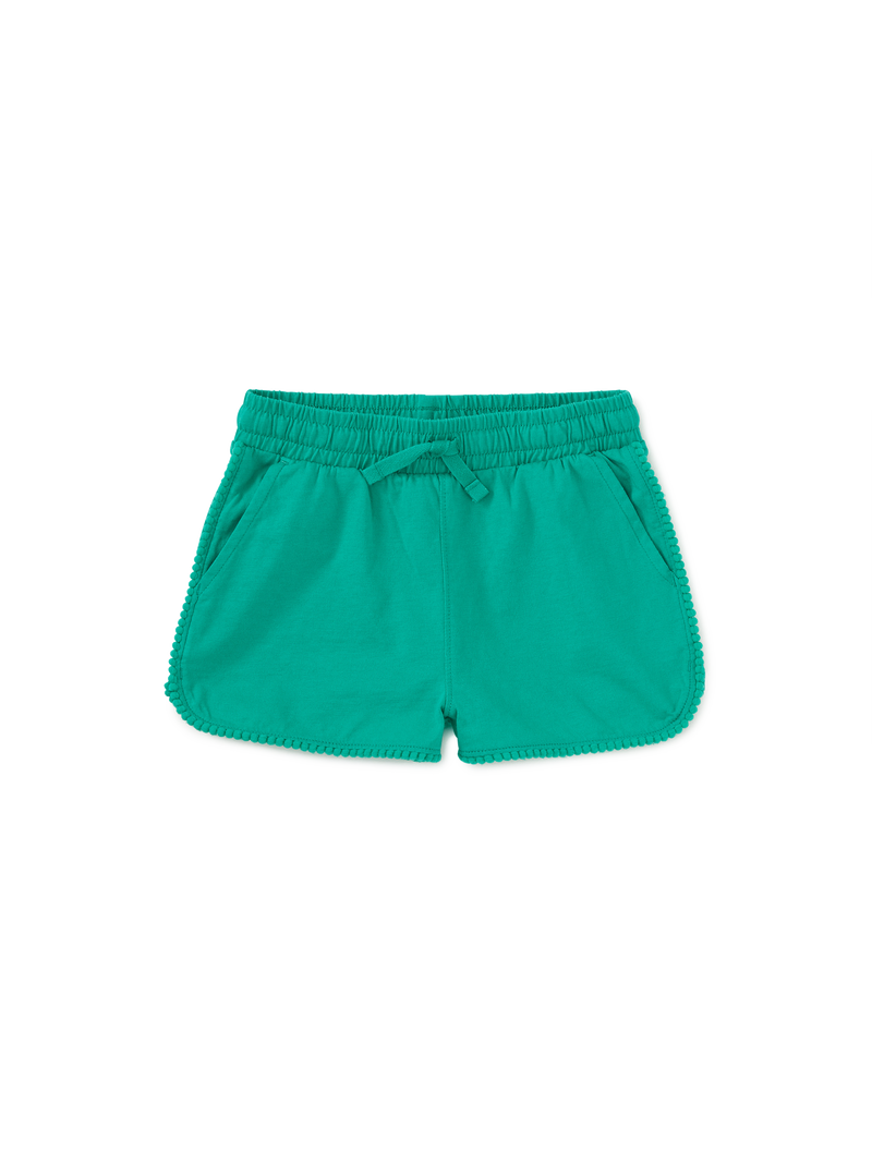 Pom-Pom Gym Shorts in Light Laguna - View 1