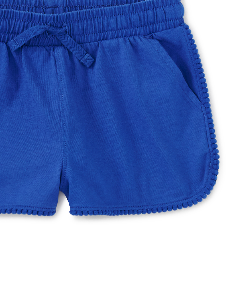 Pom-Pom Gym Shorts in Majorelle Blue - View 2