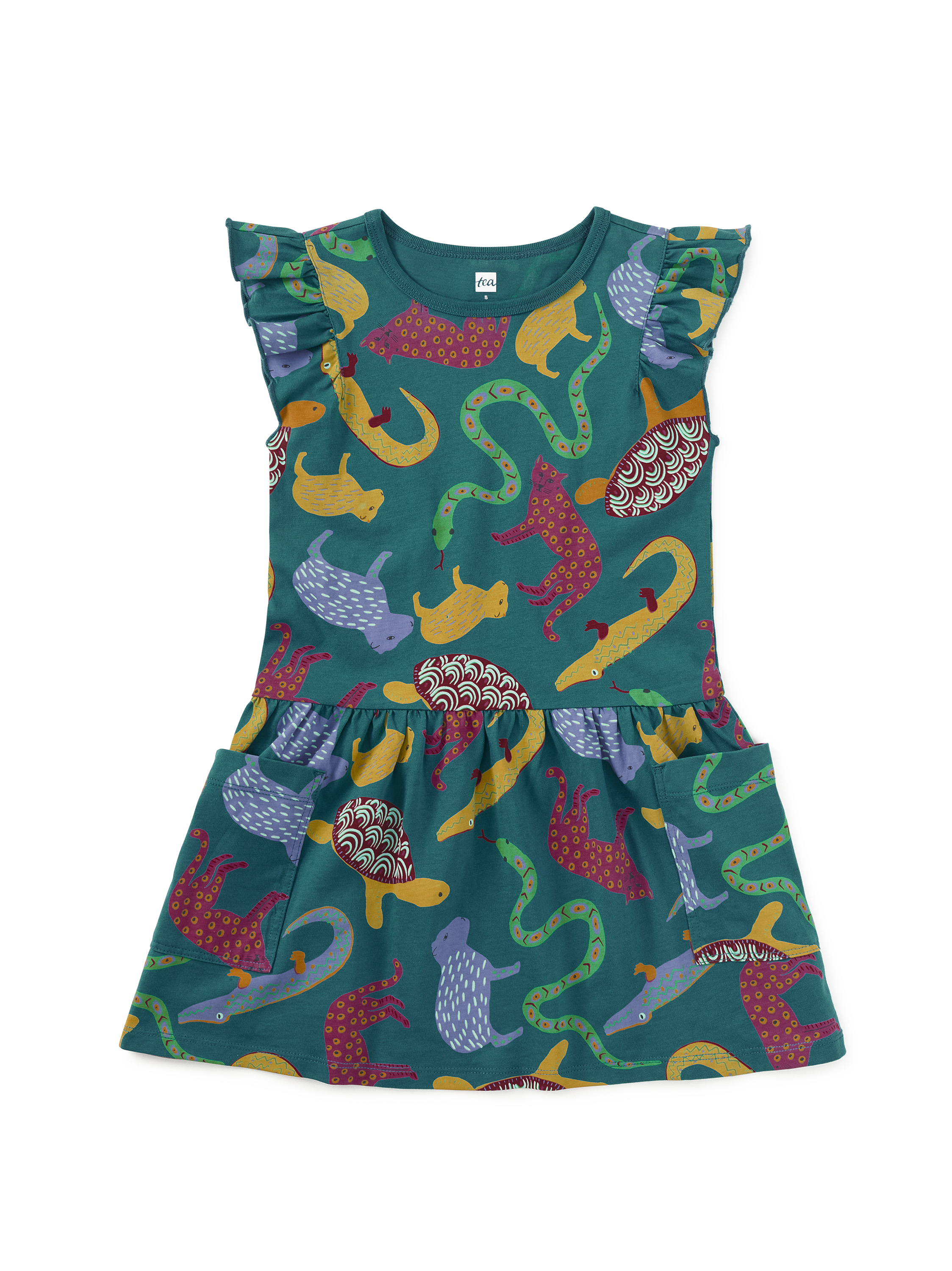 Flutter Sleeve Pocket Dress