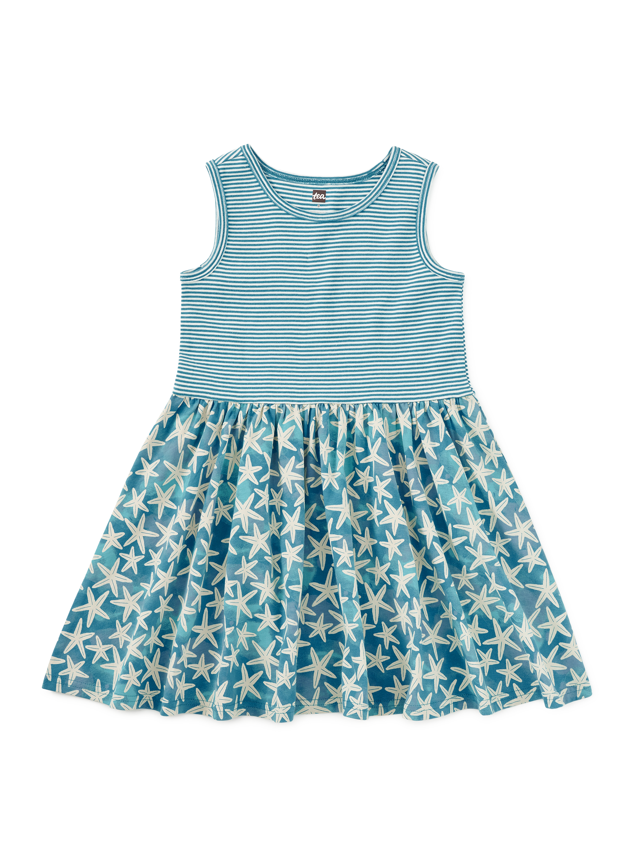 Print Mix Tank Skirted Dress