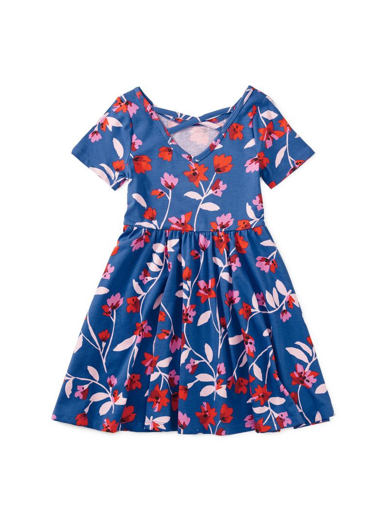 Short Sleeve Ballet Dress in Floral Breeze - View 2