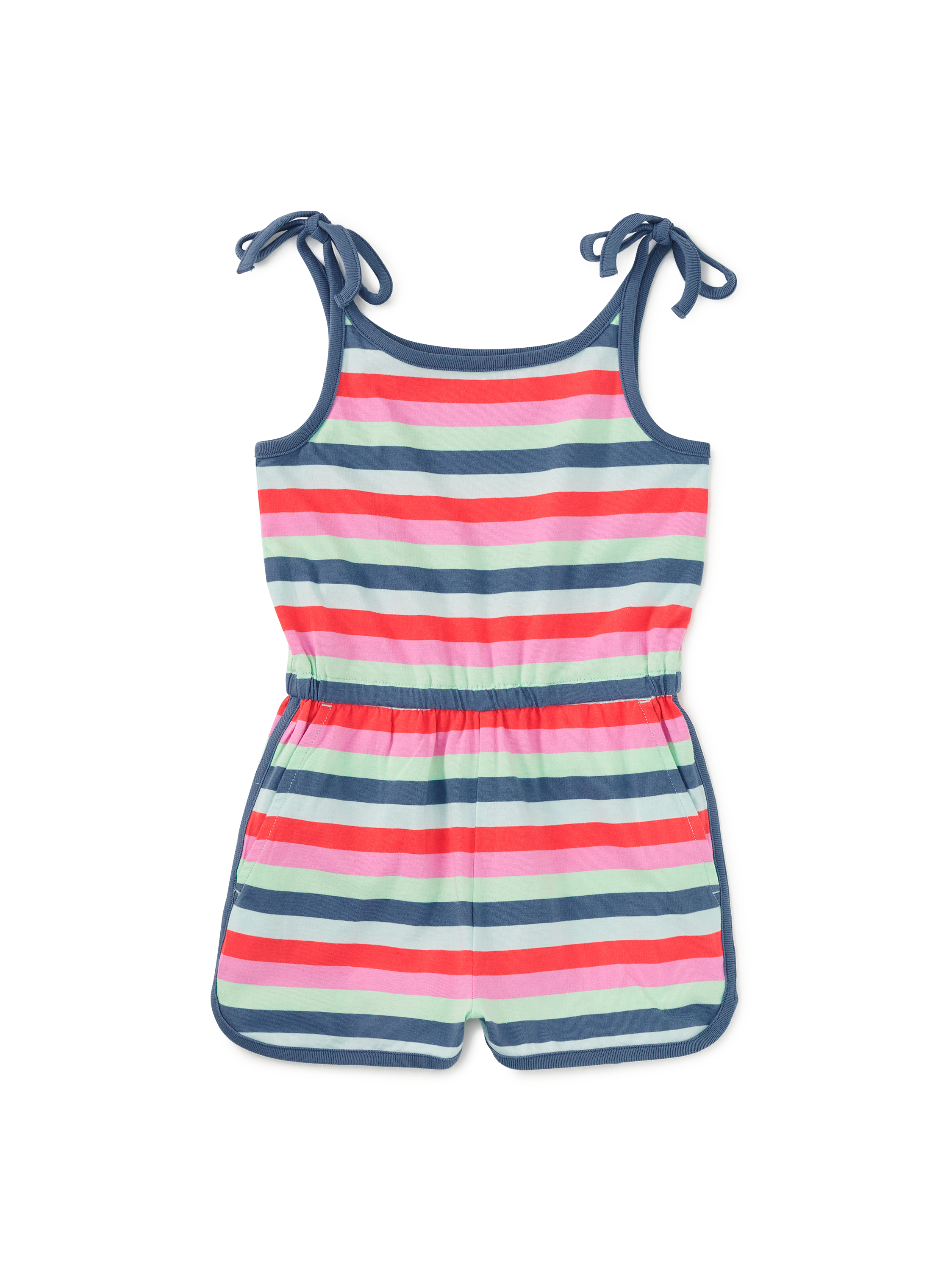 Tie Shoulder Sporty Romper