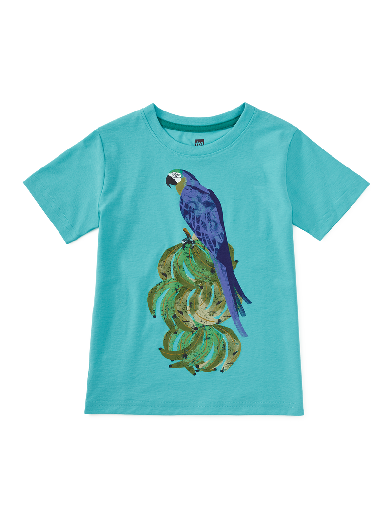 Macaw And Bananas Graphic Tee in Cyan - View 1