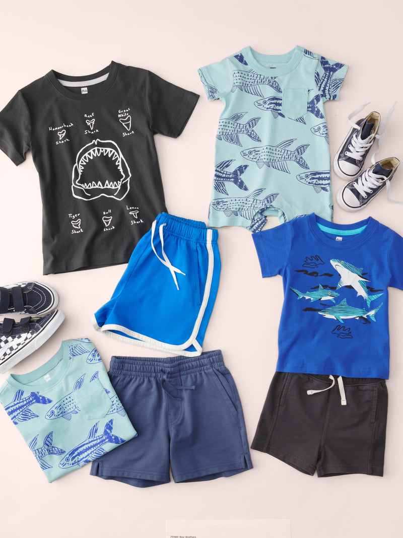 Shark Tooth Graphic Tee in Iron - View 2