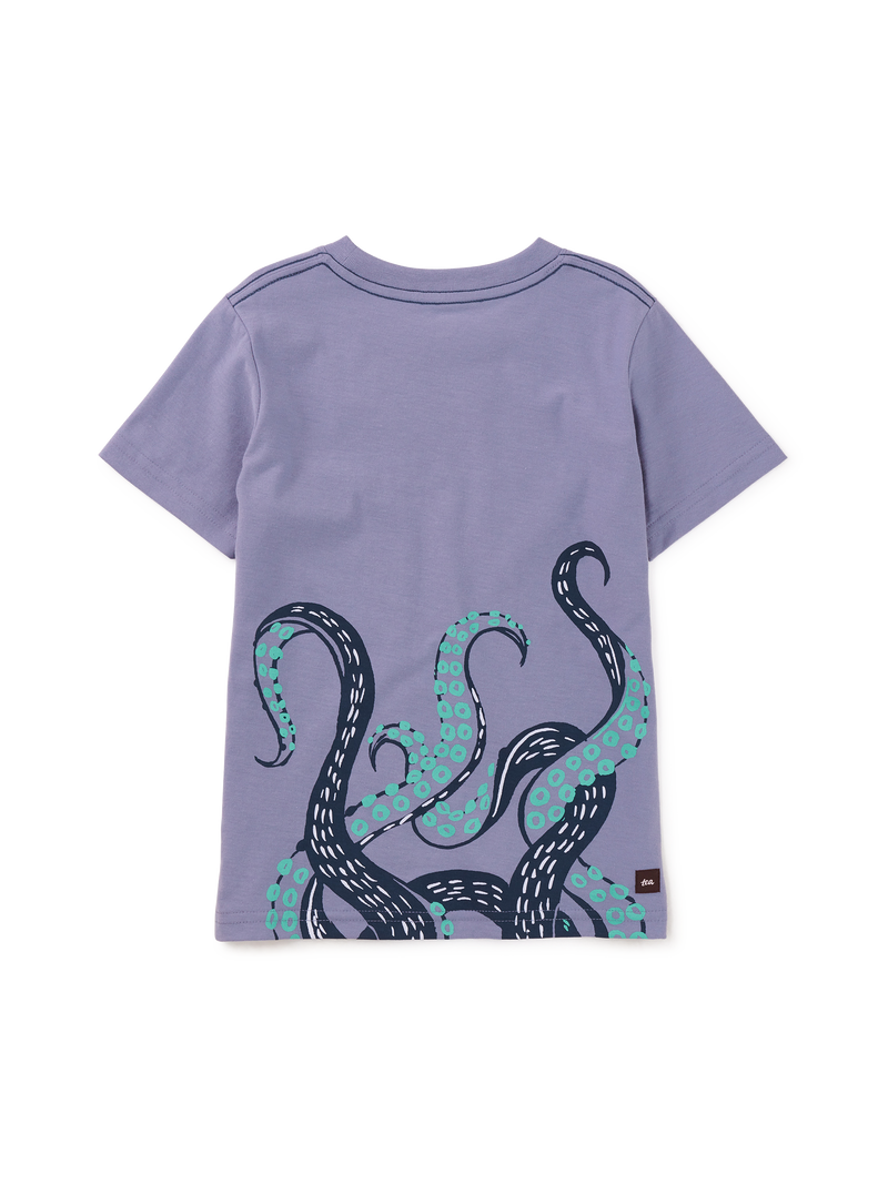 Octopus Arms Graphic Tee in Seal Grey - View 2