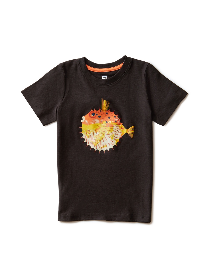 Pufferfish Graphic Tee in Jet Black - View 1