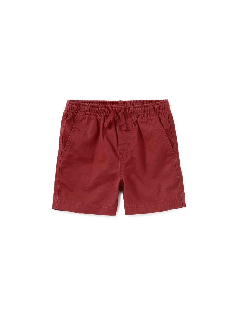 Twill Sport Shorts in Pomegranate - View 1