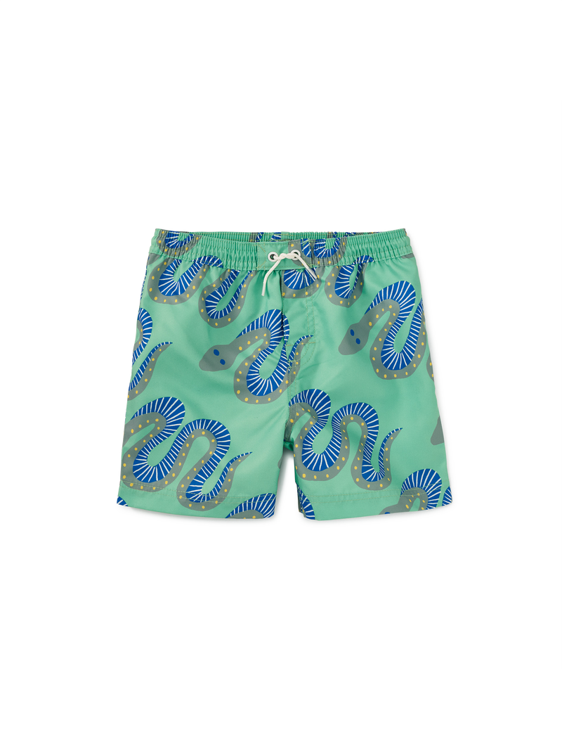 Mid-Length Swim Trunks in Squiggle Snakes - View 1