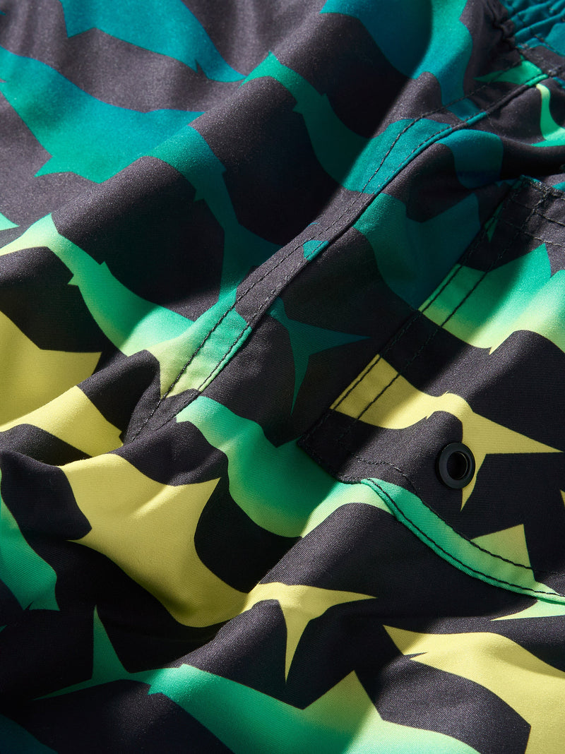 Mid-Length Swim Trunks in Sunwashed Sharks - View 2
