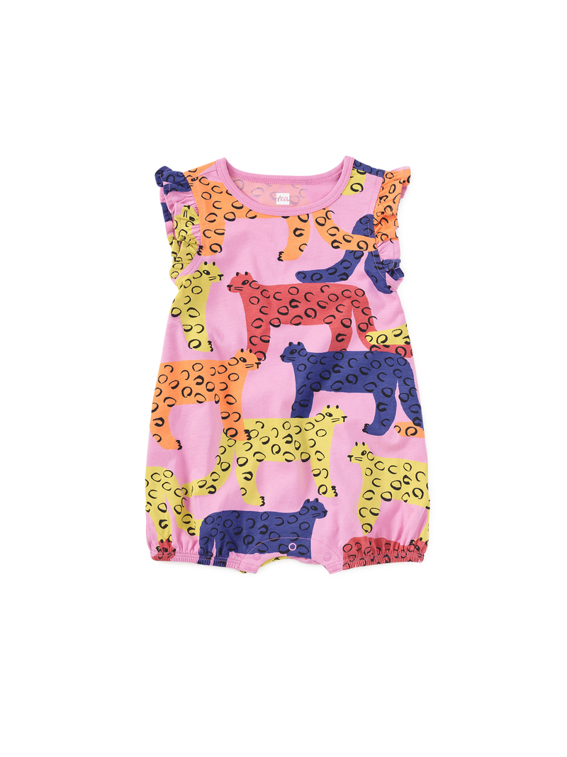 Flutter Baby Romper in Bright Jaguars - View 1
