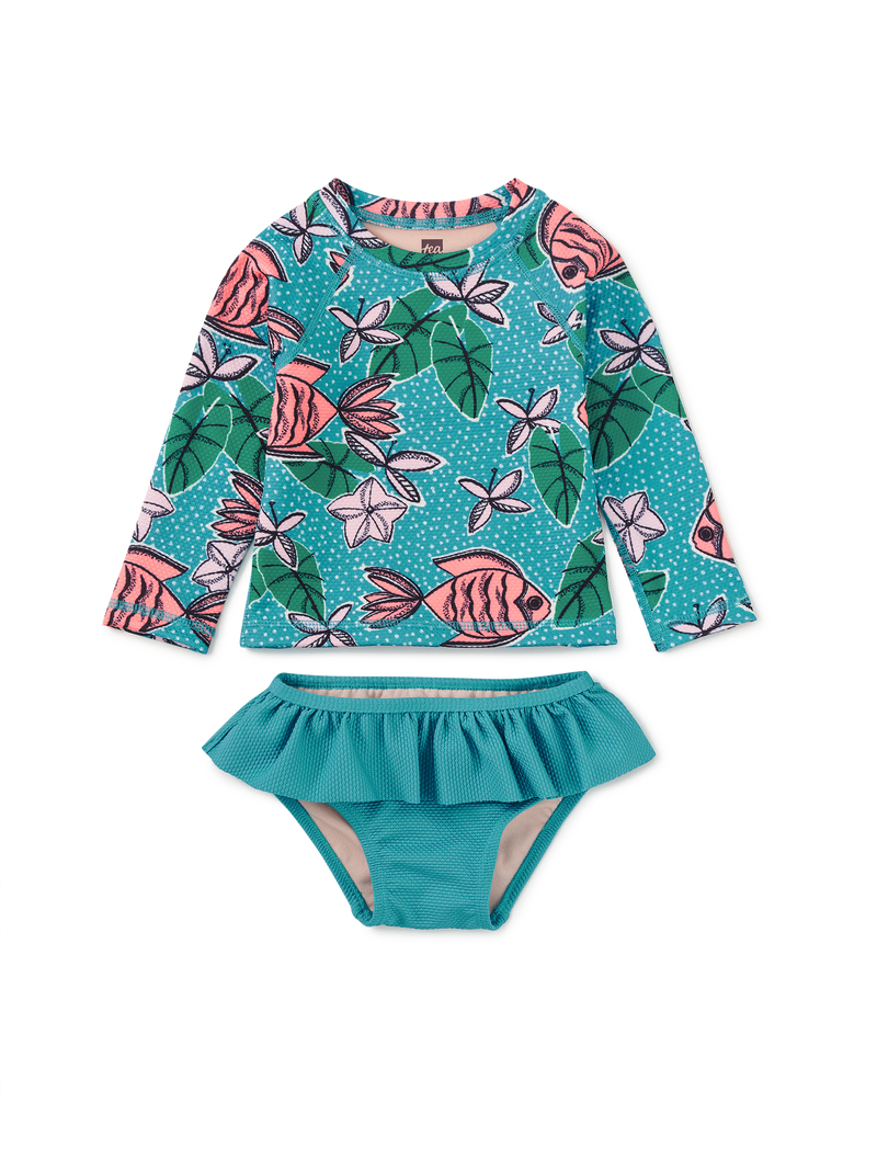 Rash Guard Baby Swim Set in Brazilian Tropical Fish - View 1