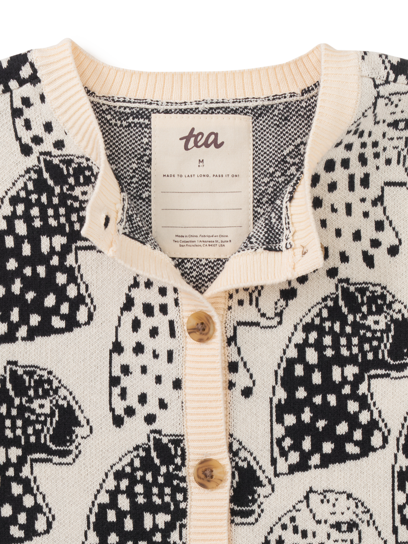 Iconic Cardigan in Block Print Jaguar - View 2
