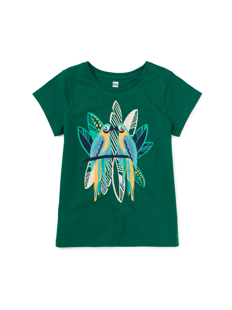 Macaw Friends Graphic Tee in Rainforest - View 1