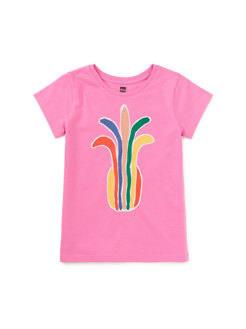 Rainbow Pineapple Graphic Tee in Perennial Pink - View 1