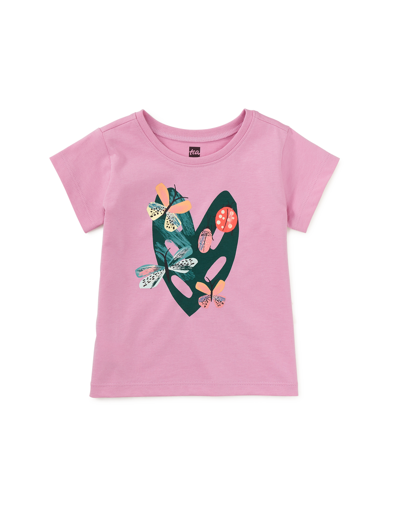 Painted Insects Graphic Tee in Mauve Mist - View 2