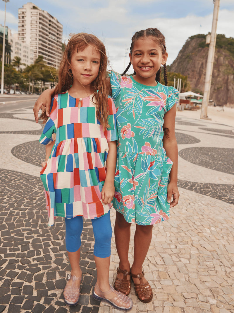 Kaftan Dress in Copacabana Tile - View 2